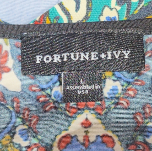 Fortune + Ivy Sz L NWT Colorful Paisley Tank Top - Picture 5 of 6